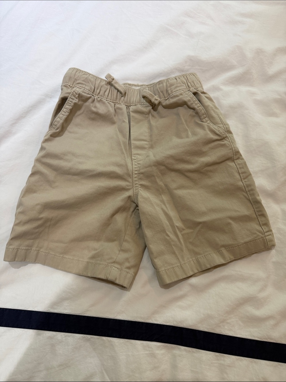 Zara Beige Drawstring Kids Shorts